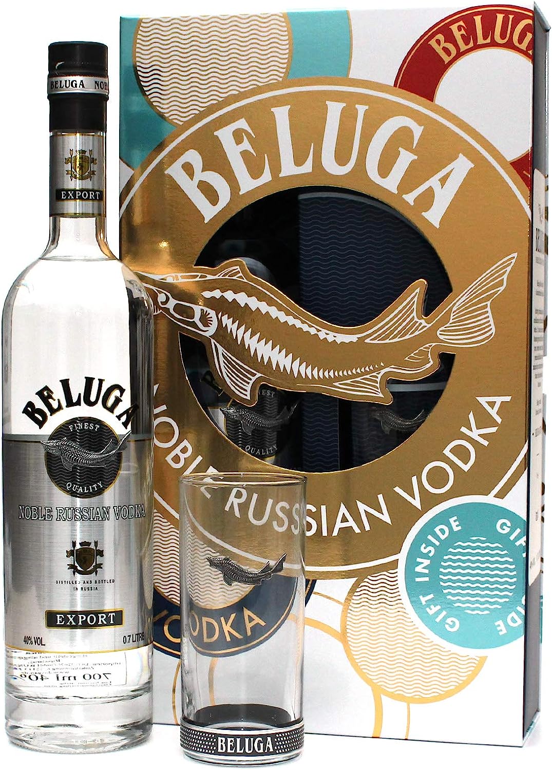 BELUGA Noble Russian Vodka 0,7 L Geschenkbox inkl. Kaviarschale