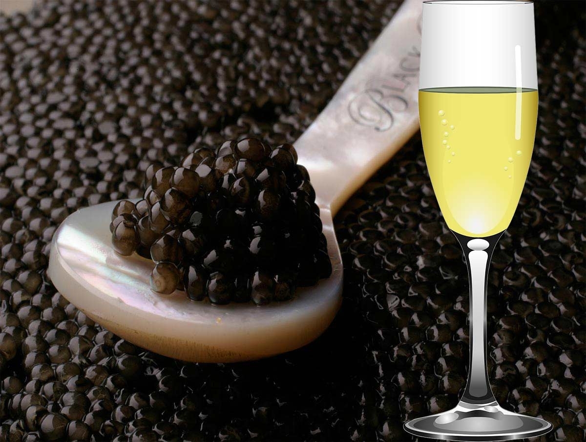 Kit de dégustation de caviar 6x30g et 1 bouteille de champagne